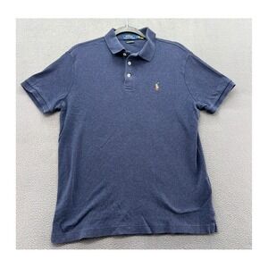 Polo Ralph Lauren Shirt Mens Custom Slim Fit Polo Shirt Navy Blue M Short Sleeve